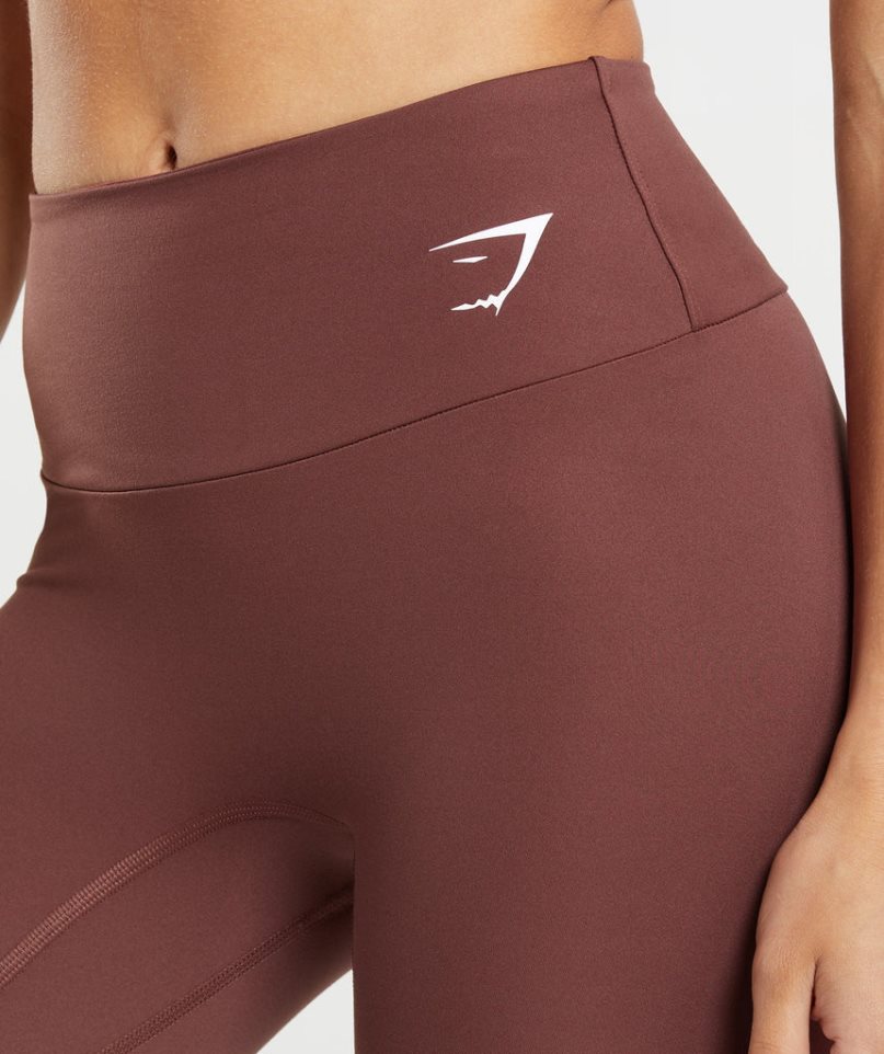 Legginsy Gymshark Treningowe Damskie Brązowe | PL 874XLJ